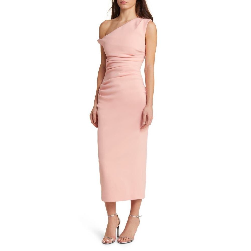 Misha | Alaska One-Shoulder Gathered Body-Con Cocktail Dress